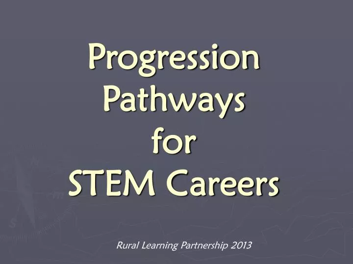 progression pathways for stem careers