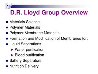 D.R. Lloyd Group Overview