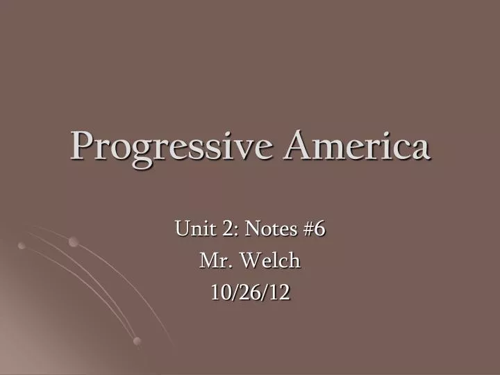 progressive america