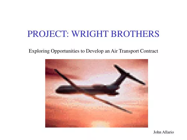 project wright brothers