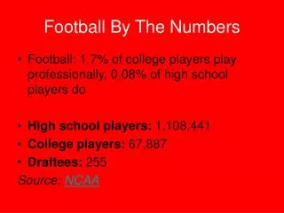 Football By The Numbers