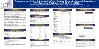 Single-agent nab-Paclitaxel Given Weekly (3/4) as First-line Therapy for Metastatic Breast Cancer