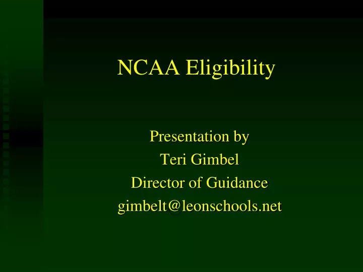 ncaa eligibility