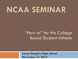 NCAA Seminar