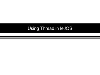 Using Thread in leJOS