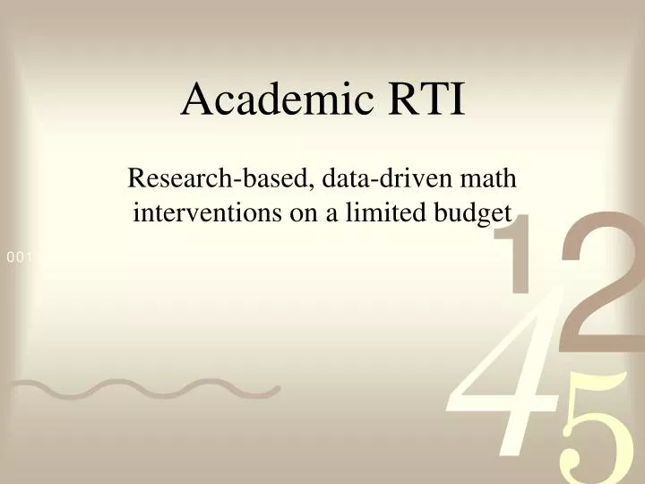 academic rti
