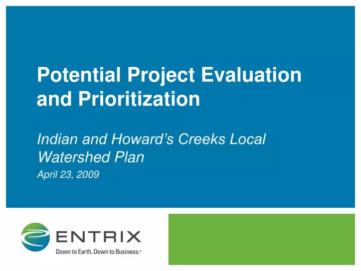 potential project evaluation and prioritization