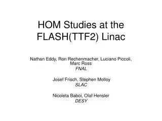 HOM Studies at the FLASH(TTF2) Linac