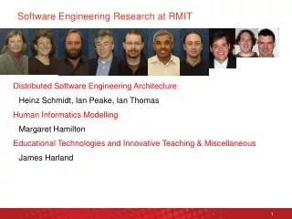 Software Engineering Research at RMIT