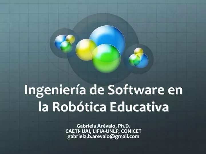 ingenier a de software en la rob tica educativa