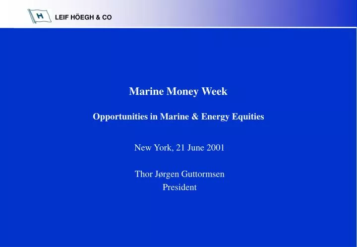 marine money week opportunities in marine energy equities