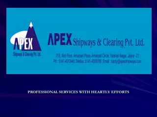 PROFESSIONAL SERVICES WITH HEARTLY EFFORTS