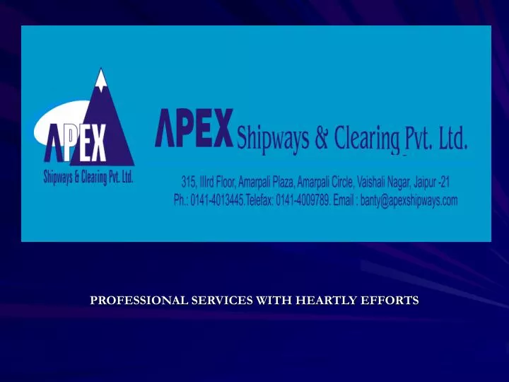 professional services with heartly efforts