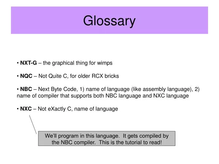 glossary