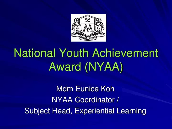 national youth achievement award nyaa