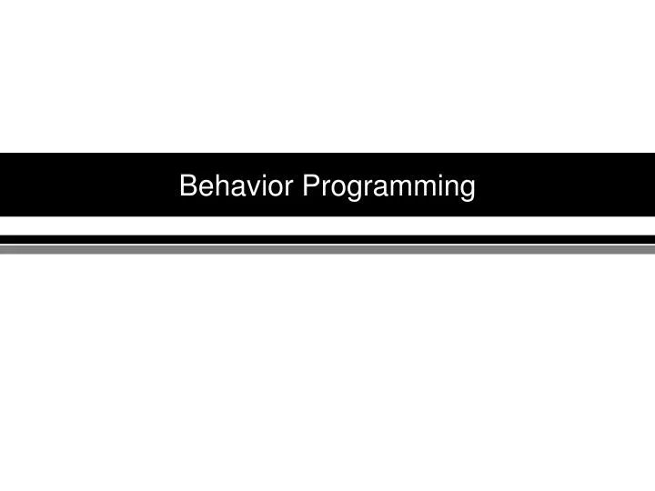 behavior programming