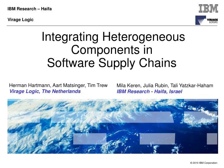 integrating heterogeneous components in software supply chains