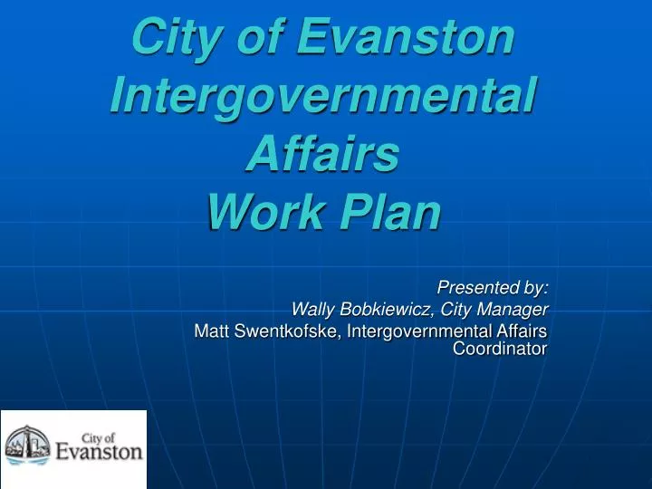 city of evanston intergovernmental affairs work plan