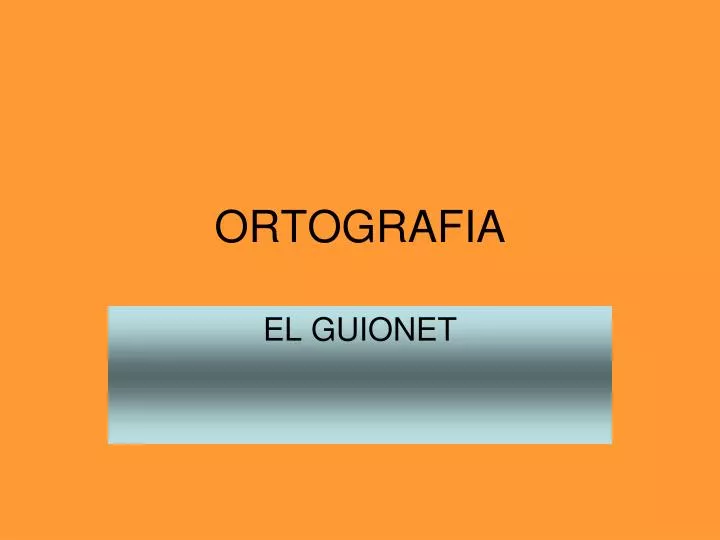 ortografia