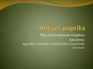 hegyes paprika