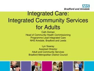 Integrated care programme