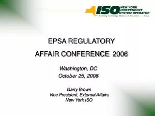 EPSA REGULATORY AFFAIR CONFERENCE 2006