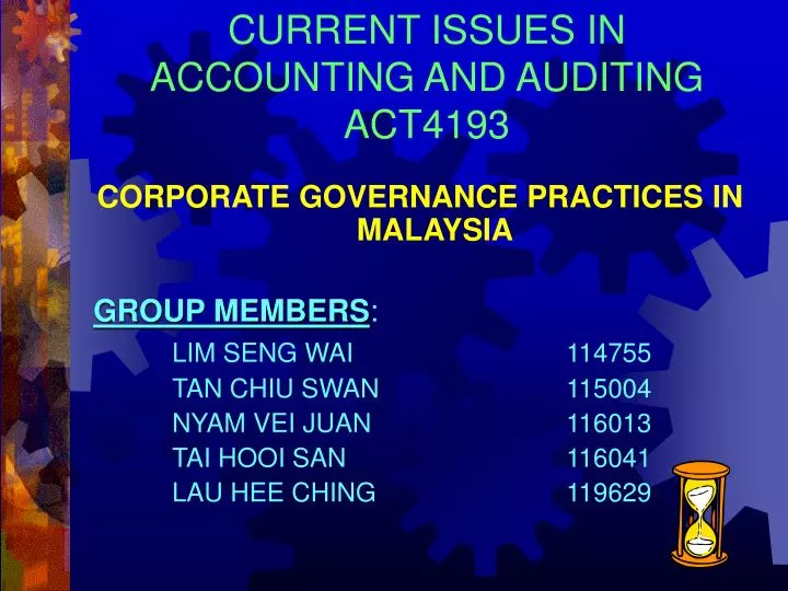 current issues in accounting and auditing act4193