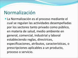 normalizaci n