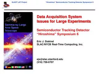Data Acquisition System Issues for Large Experiments Semiconductor Tracking Detector