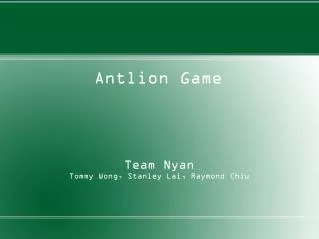 Antlion Game