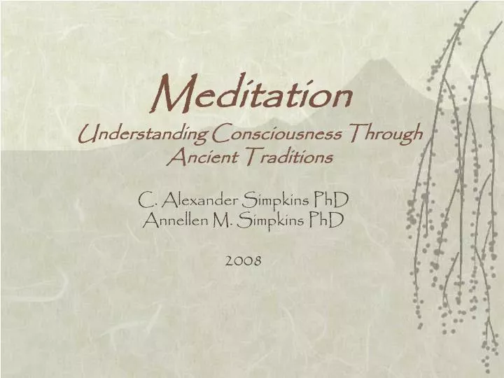 meditation understanding consciousness through ancient traditions