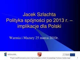 jacek szlachta polityka sp jno ci po 2013 r implikacje dla polski