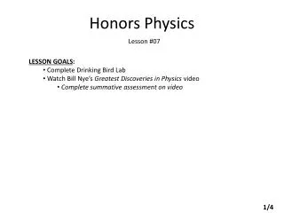 Honors Physics