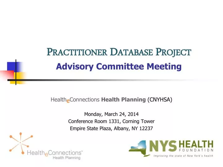 practitioner database project advisory committee meeting