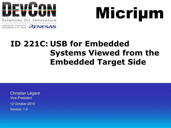 id 221c usb for embedded systems viewed from the embedded target side