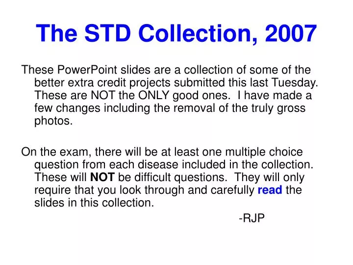 the std collection 2007