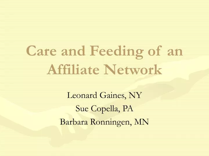 care and feeding of an affiliate network