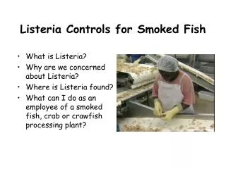 Listeria Controls for Smoked Fish