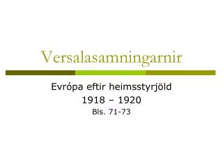 versalasamningarnir