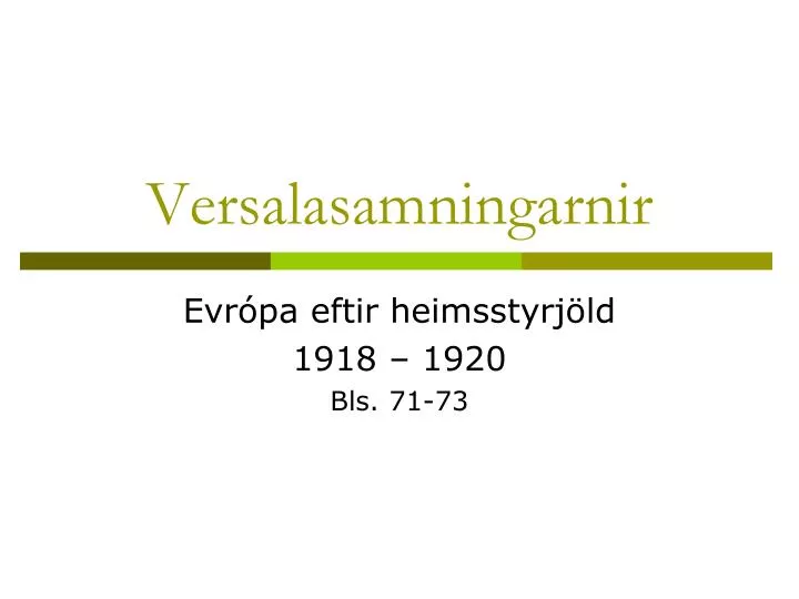 versalasamningarnir