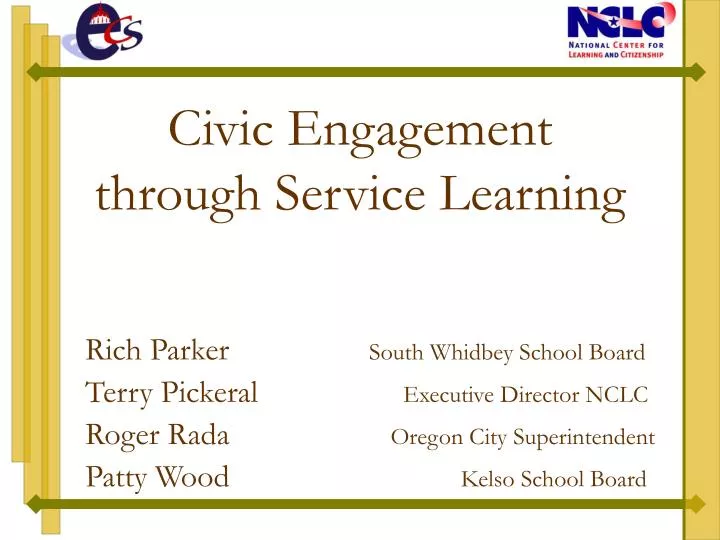 civic engagement through service learning