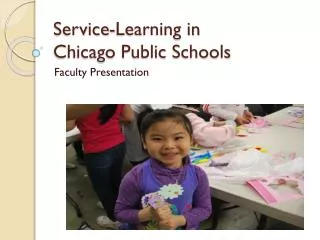 Service-Learning in Chicago Public Schools