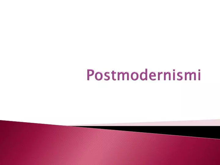 postmodernismi