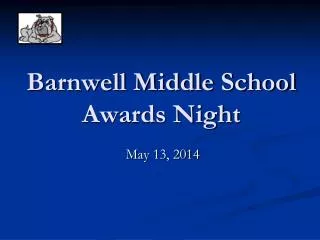 Barnwell Middle School Awards Night