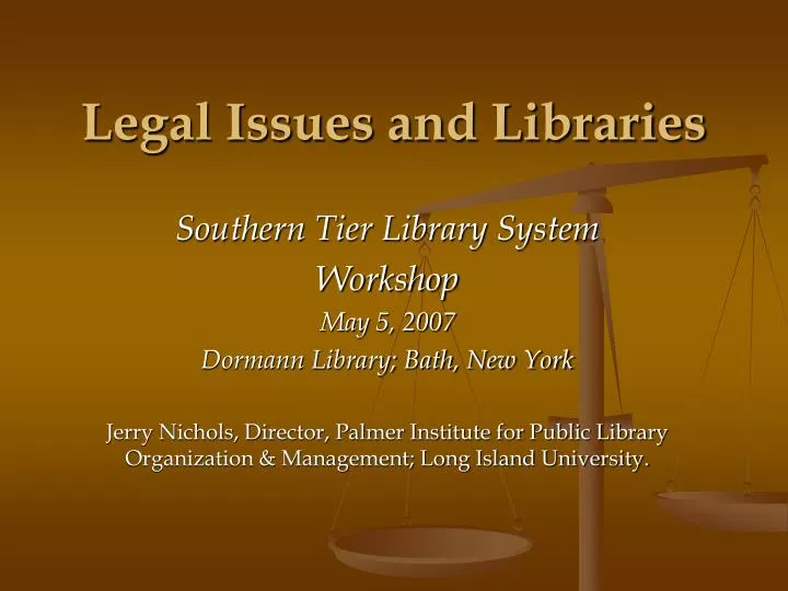 legal issues and libraries