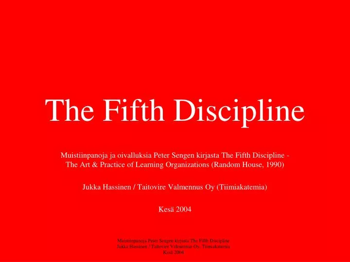 the fifth discipline