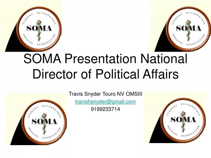 soma presentation national director of political affairs