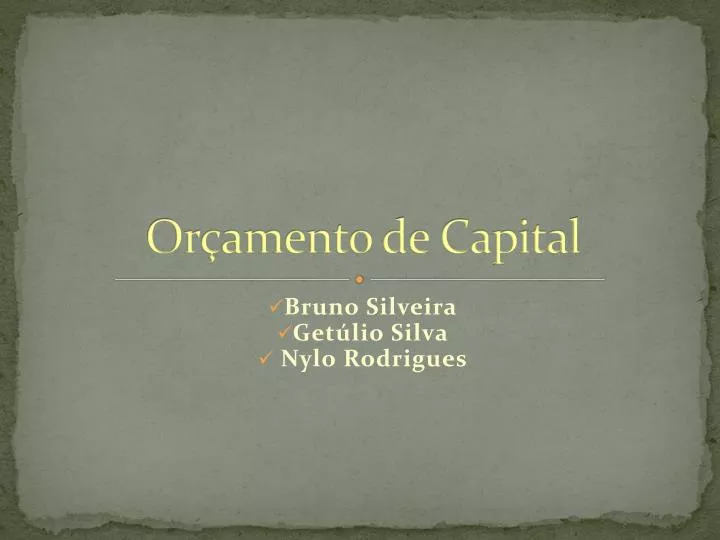 or amento de capital