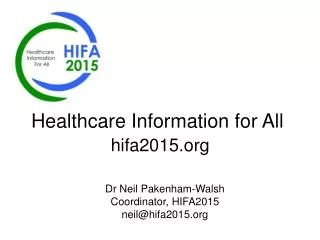 healthcare information for all hifa2015 org