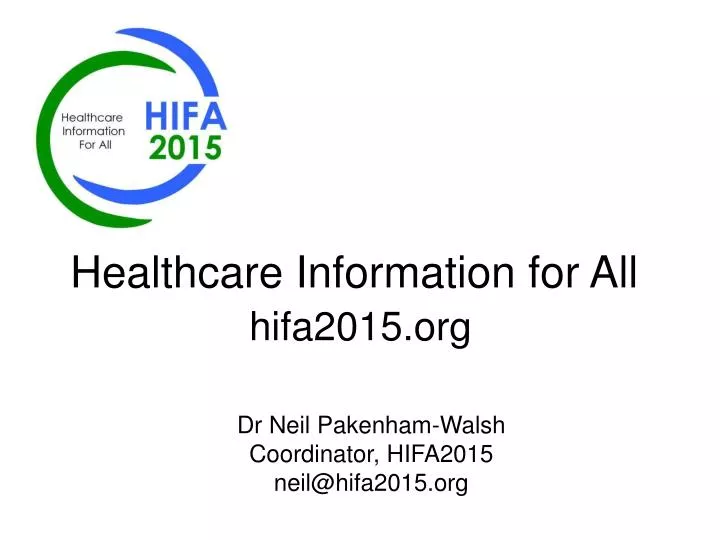 healthcare information for all hifa2015 org